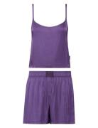 Sleeveless Short Set Pyjamas Nattøj Purple Calvin Klein