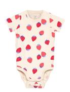 Body Short Sleeved Strawberrie Bodies Short-sleeved Multi/patterned Li...