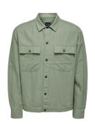 Onskennet Ls Linen Overshirt Noos Tops Overshirts Green ONLY & SONS