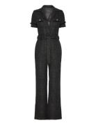 Clarissa Tweed Overall Bottoms Jumpsuits Black GUESS Jeans