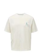 Onsmilo Rlx Coast Ss Tee Tops T-Kortærmet Skjorte White ONLY & SONS