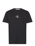 Monologo Tee Tops T-Kortærmet Skjorte Black Calvin Klein Jeans