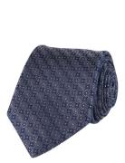 Geometric Pattern Silk Tie Slips Blue Portia 1924