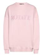Sweat Logo Crewneck Tops Sweatshirts & Hoodies Sweatshirts Pink ROTATE...