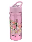 Unicorn Flowers Water Bottle Home Meal Time Pink Einhorn