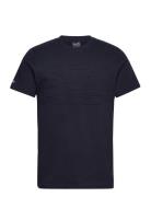 Embossed Vl T Shirt Tops T-Kortærmet Skjorte Navy Superdry