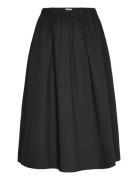 Skirts Light Woven Knælang Nederdel Black Esprit Casual