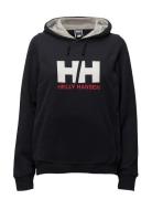 W Hh Logo Hoodie Tops Sweatshirts & Hoodies Hoodies Navy Helly Hansen