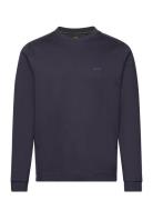 Salbo Curved Sport Sweatshirts & Hoodies Sweatshirts Navy BOSS