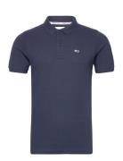 Tjm Slim Placket Polo Tops Polos Short-sleeved Navy Tommy Jeans