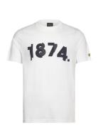 1874 Graphic T-Shirt Tops T-Kortærmet Skjorte White Lyle & Scott