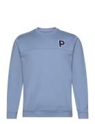 Cloudspun Patch Crewneck Tops Sweatshirts & Hoodies Sweatshirts Blue P...