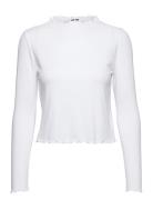 Pcnicca Ls Top Noos Tops T-shirts & Tops Long-sleeved White Pieces