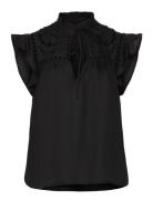 Msalaya Top Tops T-shirts & Tops Sleeveless Black Minus