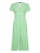 Bernice Vnk Tea Dress Knælang Kjole Green French Connection