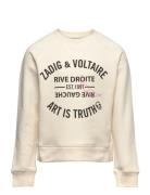 Sweatshirt Tops Sweatshirts & Hoodies Sweatshirts Cream Zadig & Voltai...