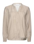 Lr-Fever Tops Blouses Long-sleeved Cream Levete Room