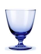 Flow Glas På Fod 35 Cl Mørk Blå Home Tableware Glass Drinking Glass Bl...