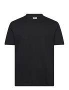 Basic 100% Cotton T-Shirt Tops T-Kortærmet Skjorte Black Mango