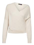 Cotton-Blend Surplice Jumper Tops Knitwear Jumpers White Lauren Ralph ...