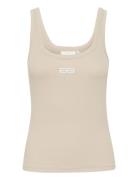 Drewgz Sl Logo Top Tops T-shirts & Tops Sleeveless Beige Gestuz