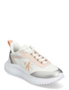 Eva Runner Low Lace Mix Ml Wn Low-top Sneakers White Calvin Klein