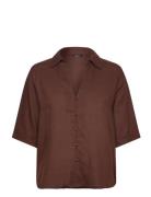 Shirt Edda Tops Shirts Short-sleeved Brown Lindex