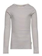 T-Shirt L/S Modal Striped Tops T-shirts Long-sleeved T-Skjorte Multi/p...