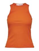 Slfanna O-Neck Tank Top Noos Tops T-shirts & Tops Sleeveless Orange Se...