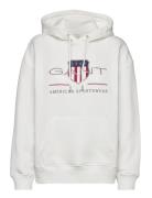 Rel Archive Shield Hoodie Tops Sweatshirts & Hoodies Hoodies White GAN...