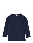 Melange Ls T-Shirt Tops T-shirts Long-sleeved T-Skjorte Navy Copenhage...