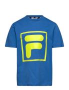 Leienkaul Graphic Tee Sport T-Kortærmet Skjorte Blue FILA