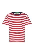 T-Shirt Tops T-Kortærmet Skjorte Red United Colors Of Benetton