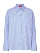 Emilycras Shirt Tops Shirts Long-sleeved Blue Cras