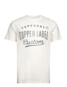 Copper Label Workwear Tee Tops T-Kortærmet Skjorte Cream Superdry