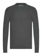 Soft Utility Raglan Sweater Tops Knitwear Round Necks Grey Calvin Klei...