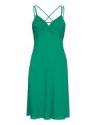 Drapey Poly Ggt-Dress Knælang Kjole Green Lauren Ralph Lauren