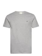 Slim Shield Ss T-Shirt Tops T-Kortærmet Skjorte Grey GANT