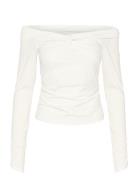 Inaragz Ls Knot Blouse Tops Blouses Long-sleeved White Gestuz