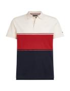 Colorblock Reg Polo Tops Polos Short-sleeved Cream Tommy Hilfiger
