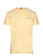 Essential Cotton Tee Ss Tops T-Kortærmet Skjorte Yellow Tommy Hilfiger