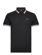Paddy Sport Polos Short-sleeved Black BOSS