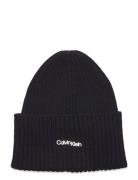 Ck Must Logo Beanie Accessories Headwear Beanies Black Calvin Klein