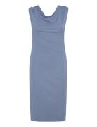 Cutout Jersey Off-The-Shoulder Dress Knælang Kjole Blue Lauren Ralph L...