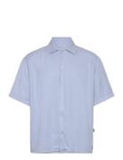 Wbbanks Tencel Shirt Designers Shirts Short-sleeved Blue Woodbird