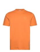 Photo Print Tee S/S Tops T-Kortærmet Skjorte Orange Lindbergh