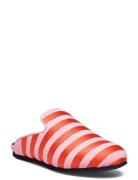 Hums Striped Canvas Slipper Slippers Hjemmesko Red Hums