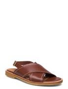 Sandals - Flat - Open Toe - Op Flade Sandaler Brown ANGULUS