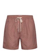 Stan Aop Swim Shorts 2.0 Badeshorts Brown Les Deux