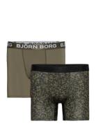 Performance Boxer 2P Boxershorts Khaki Green Björn Borg